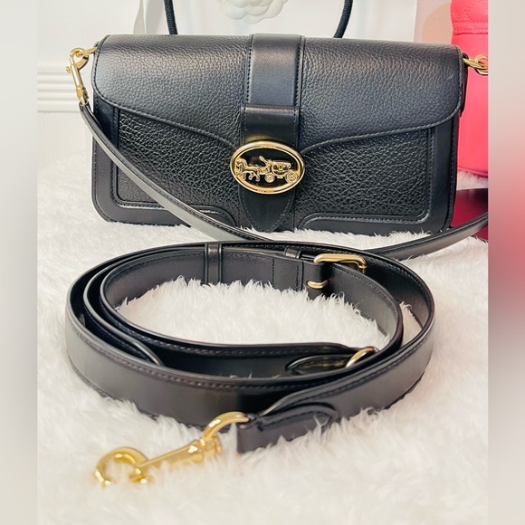 Coach Handbags - Coach Black Leather Shoulder Bag